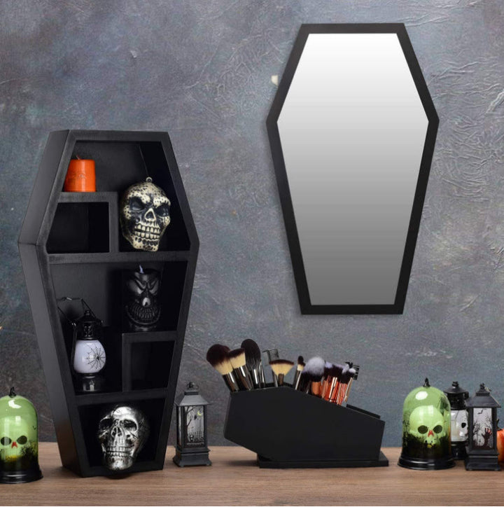 Etagère en cristal d'Halloween en forme de cercueil effrayant Olivenorma