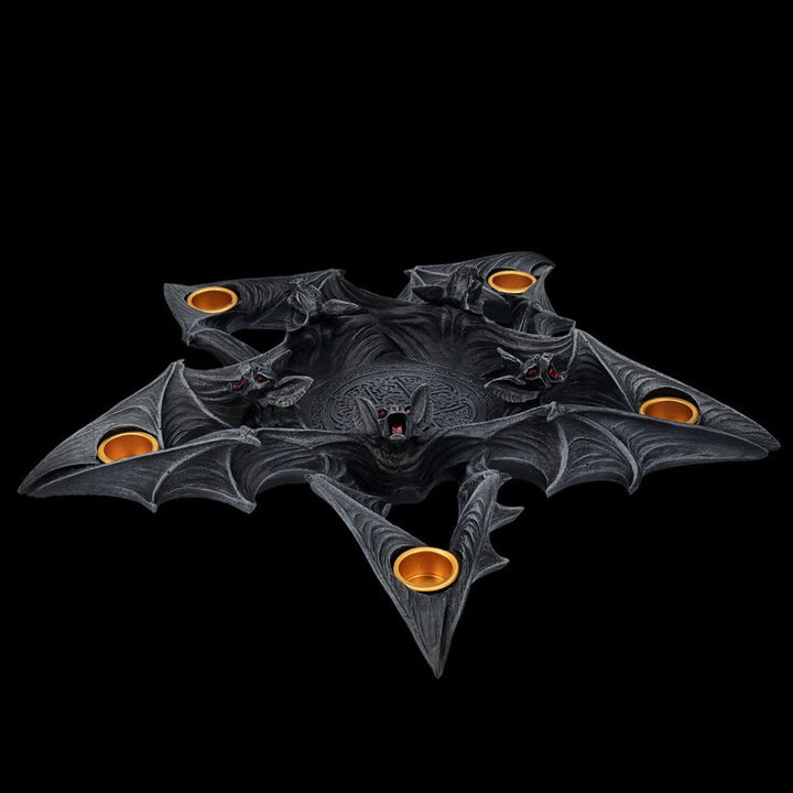 Bougeoir en forme de chauve-souris pentagonale effrayante Olivenorma