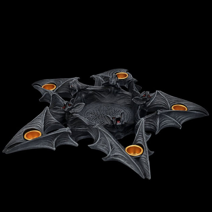 Bougeoir en forme de chauve-souris pentagonale effrayante Olivenorma