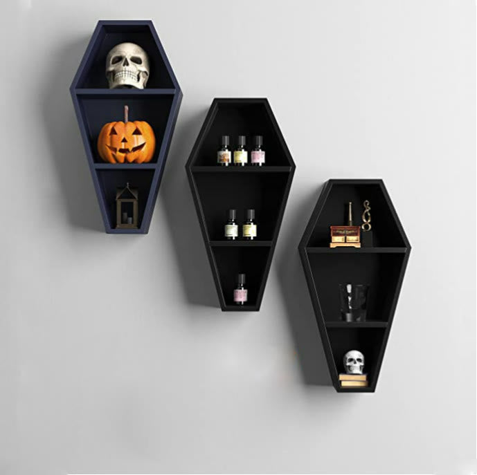 Etagère en cristal d'Halloween en forme de cercueil effrayant Olivenorma