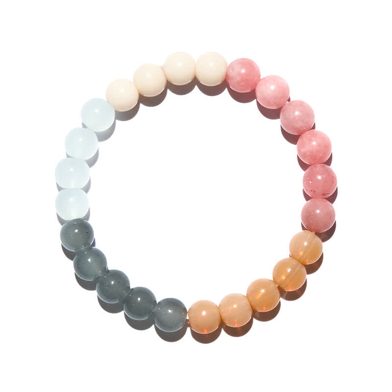 Bracelet Olivenorma 4 types de perles en cristal naturel 