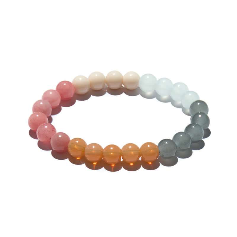 Bracelet Olivenorma 4 types de perles en cristal naturel 