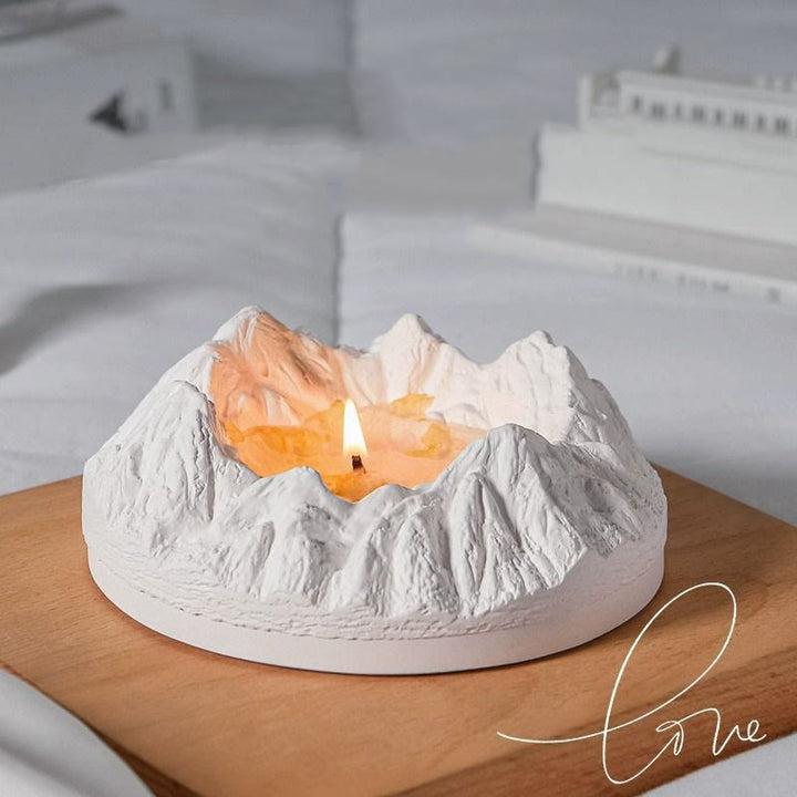 Bougie d'aromathérapie en cristal de guérison en forme de montagne Olivenorma