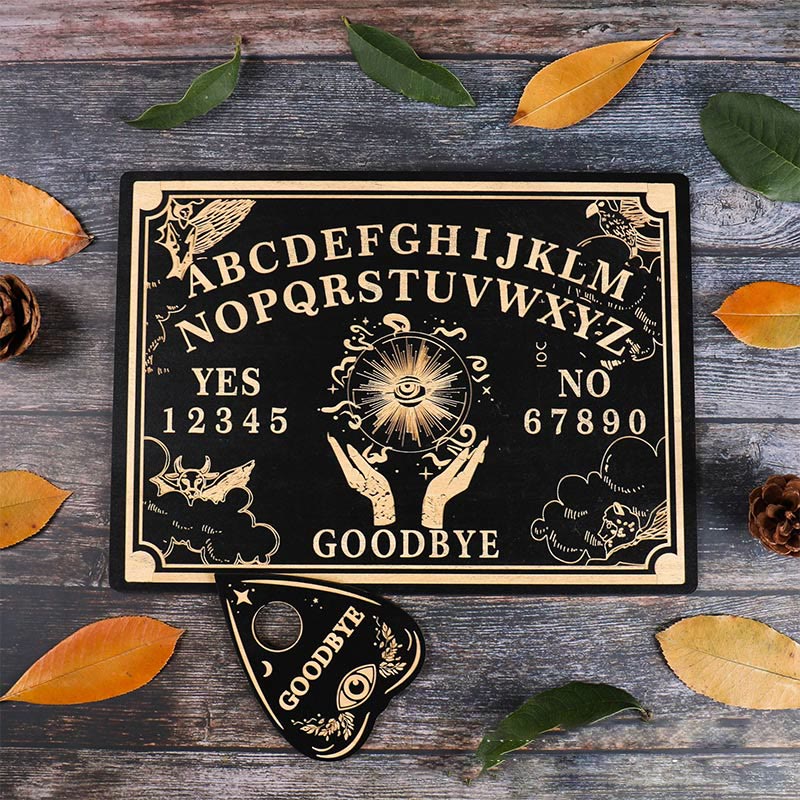 Ensemble de planches de divination et de radiesthésie avec pendule en bois contre le mauvais œil Olivenorma