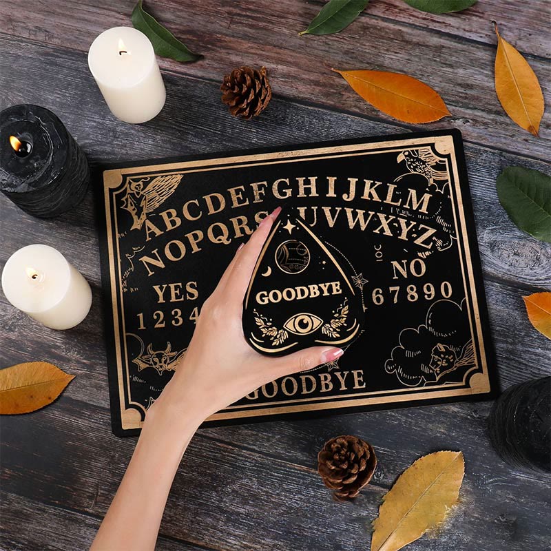 Ensemble de planches de divination et de radiesthésie avec pendule en bois contre le mauvais œil Olivenorma