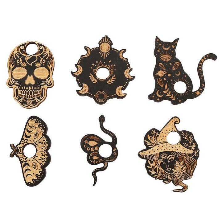 Olivenorma Lot de 6 sphères de cristal en bois pour présentoir de cristal