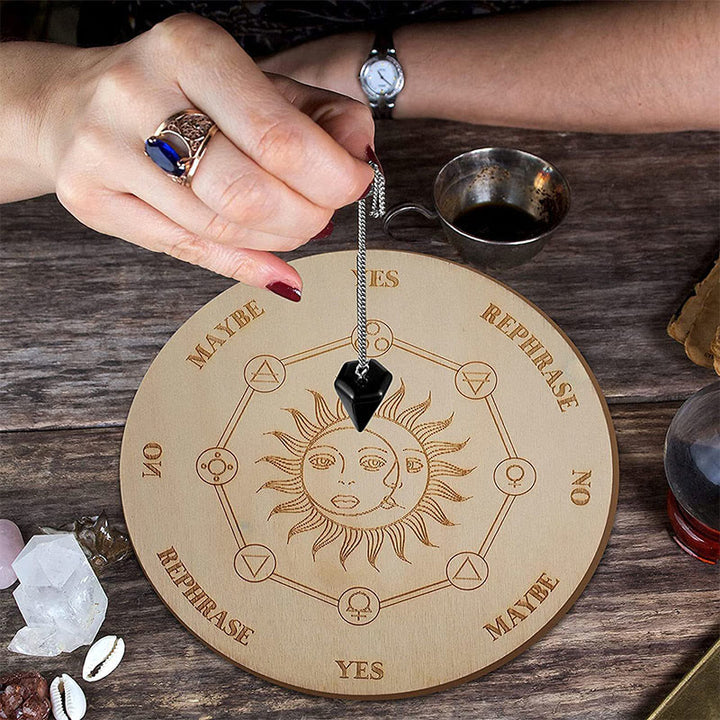 Pendule de radiesthésie en bois de sorcellerie Olivenorma