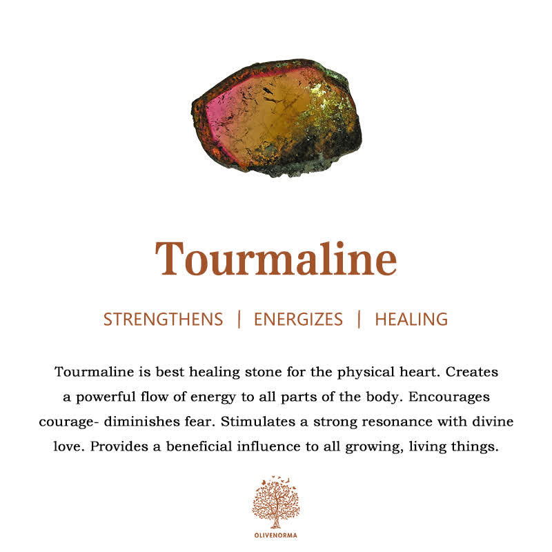 Bracelet en perles d'améthyste et de tourmaline naturelles Olivenorma
