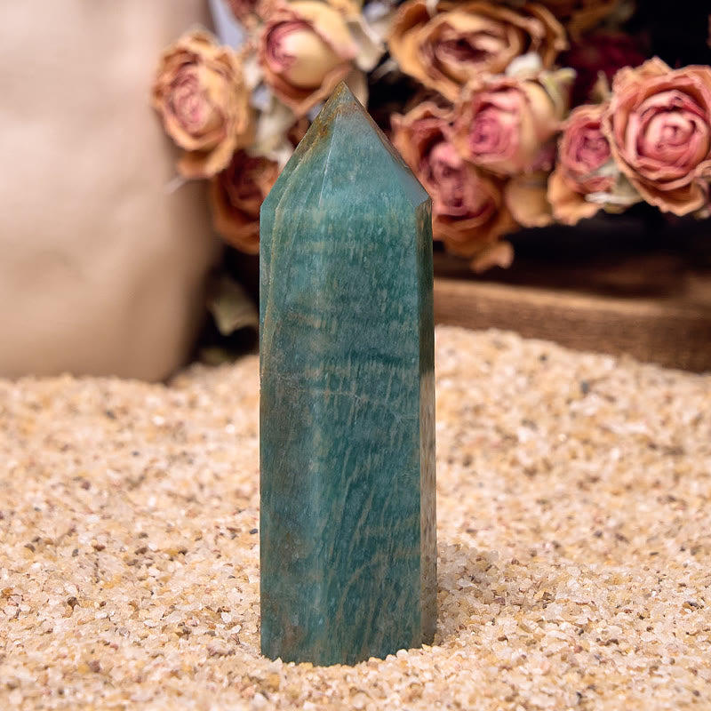 Tour de baguettes de cristal de guérison en obélisque d'aventurine verte Olivenorma