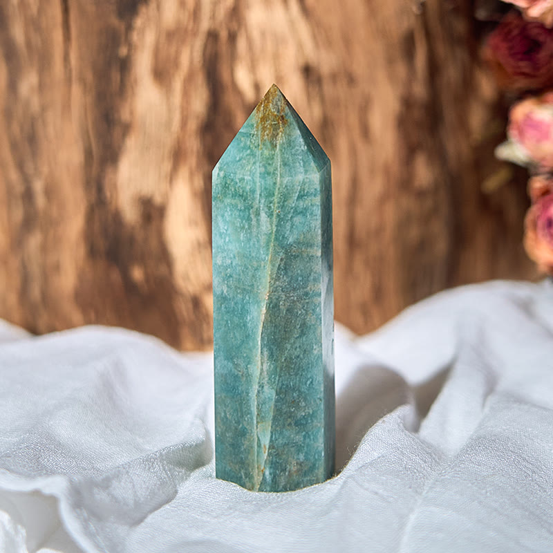 Tour de baguettes de cristal de guérison en obélisque d'aventurine verte Olivenorma