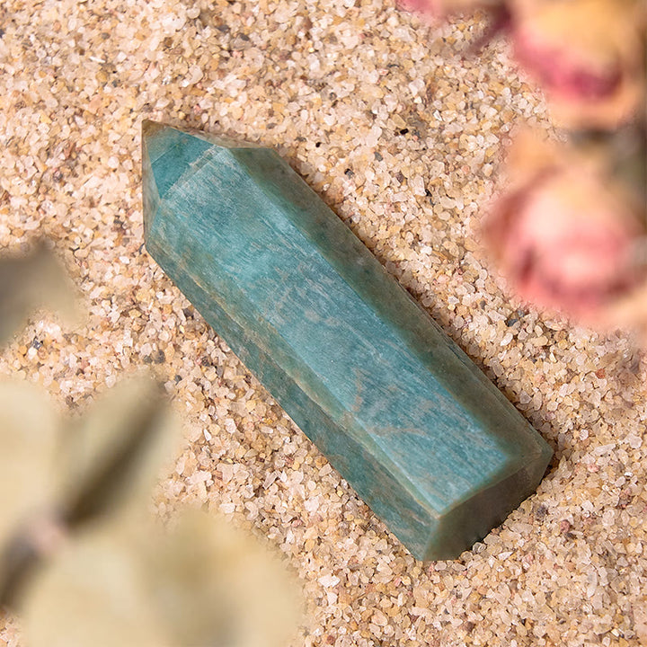 Tour de baguettes de cristal de guérison en obélisque d'aventurine verte Olivenorma