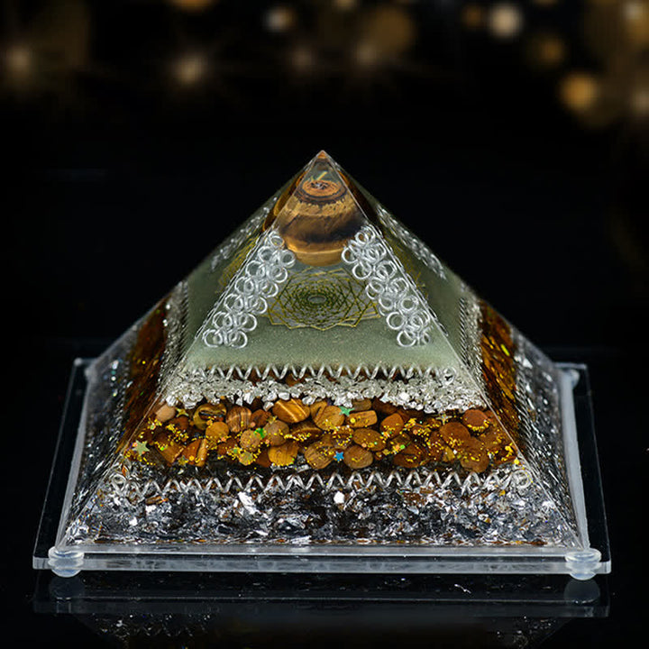 Pyramide d'orgone en pierre naturelle Olivenorma 8*12cm