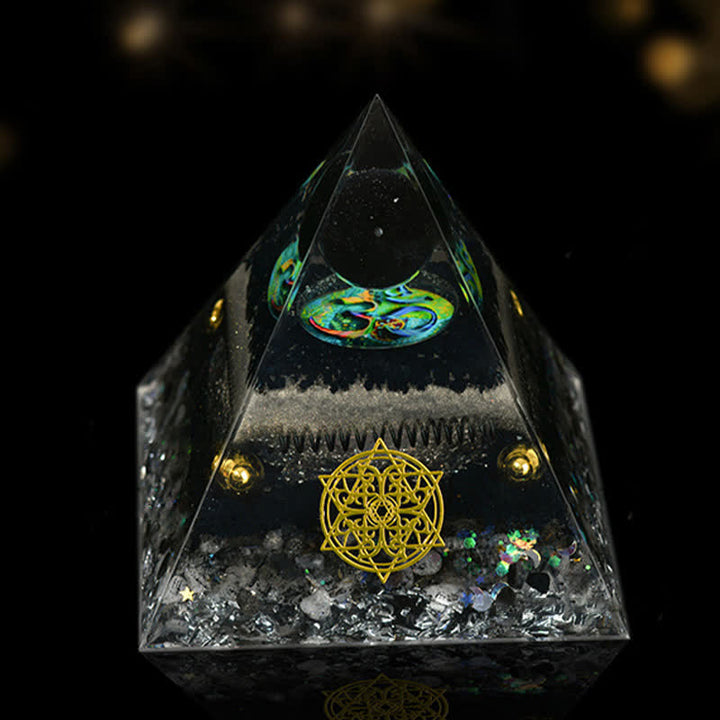 Pyramide orgonite de guérison énergétique en pierre naturelle Olivenorma de 12 cm