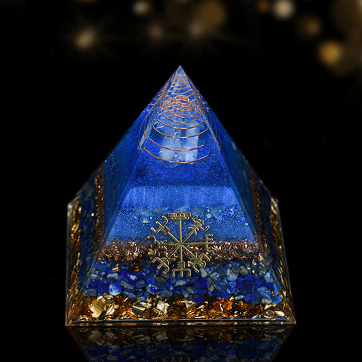 Pyramide orgonite de guérison énergétique en pierre naturelle Olivenorma de 12 cm