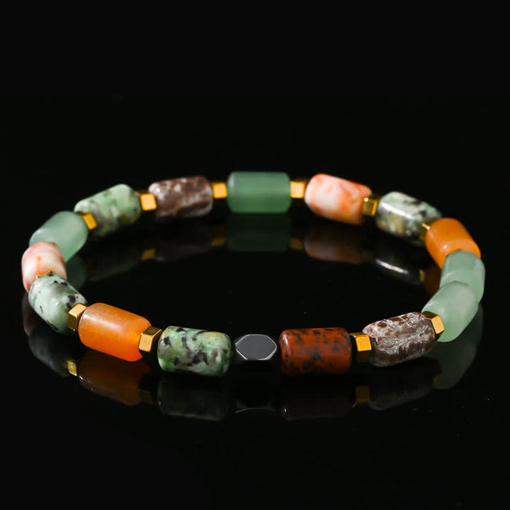 Bracelet en perles de cristal naturel de cinq types Olivenorma