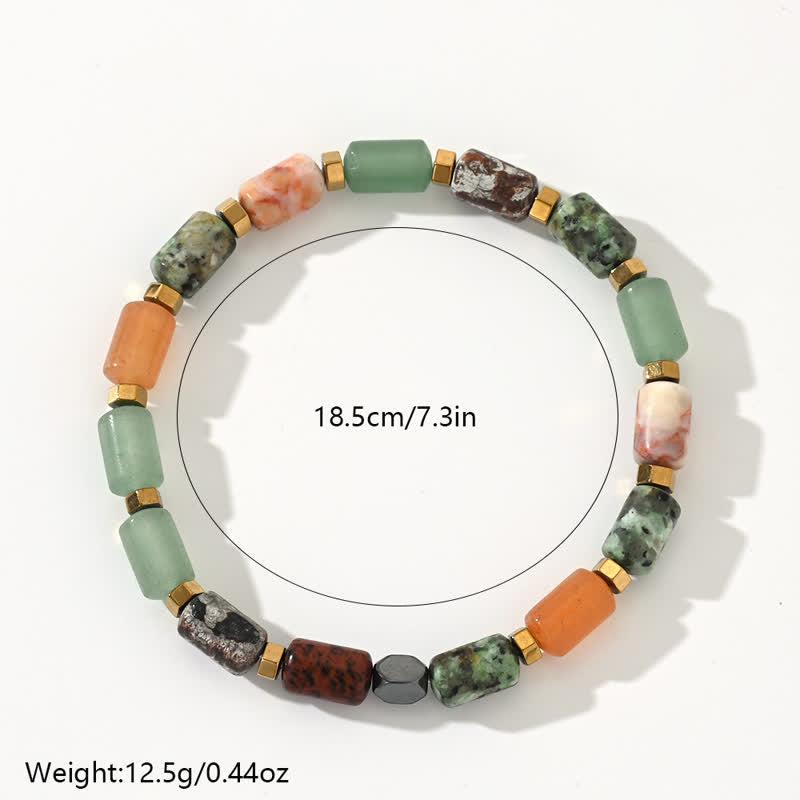 Bracelet en perles de cristal naturel de cinq types Olivenorma