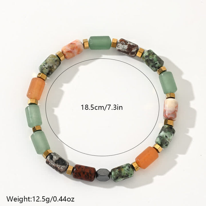 Bracelet en perles de cristal naturel de cinq types Olivenorma