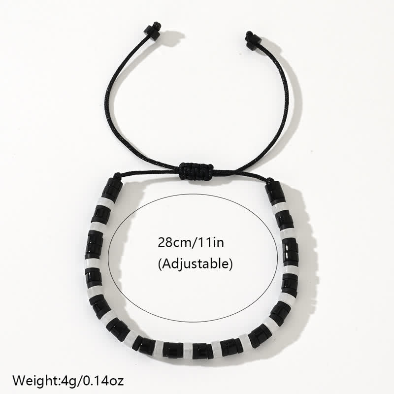 Bracelet en perles d'obsidienne en cristal transparent en forme de rouleau Olivenorma