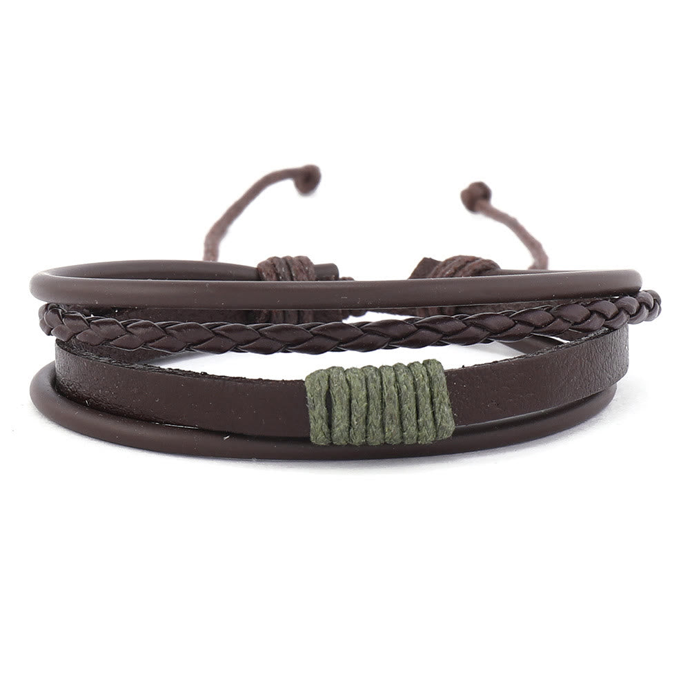 Olivenorma Lot de 6 bracelets en cuir turquoise contre le mauvais œil