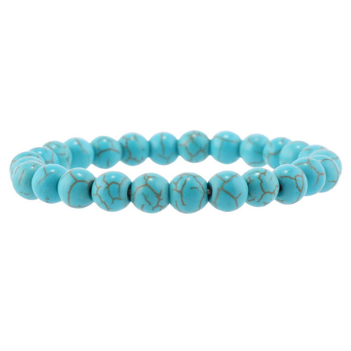 Ensemble de bracelets en cuir tressé faits main avec papillon turquoise Olivenorma