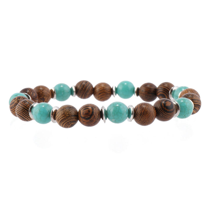 Ensemble de bracelets multicouches en cuir et pierres précieuses contre le mauvais œil turc Olivenorma