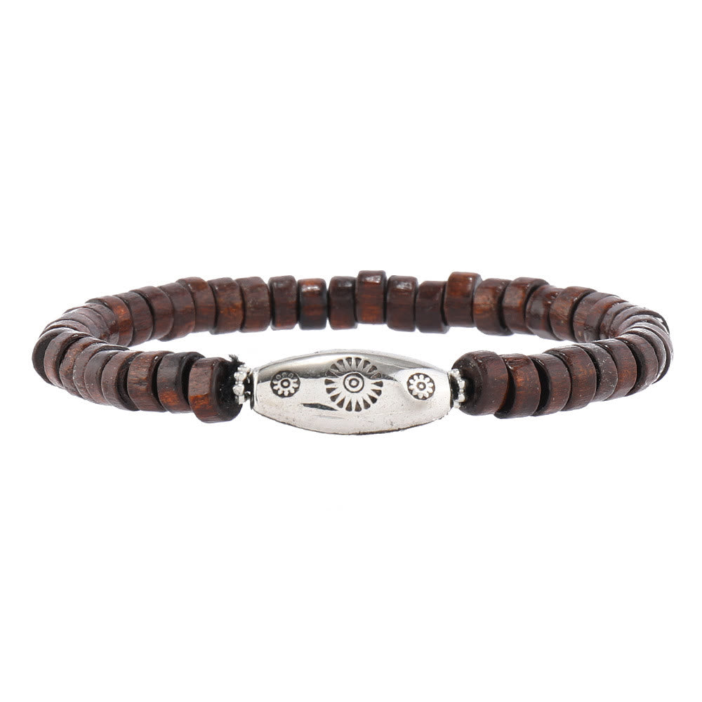 Ensemble de bracelets multicouches en cuir et pierres précieuses contre le mauvais œil turc Olivenorma
