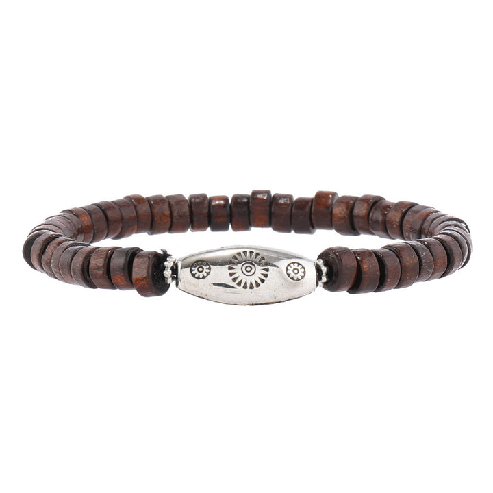Ensemble de bracelets multicouches en cuir et pierres précieuses contre le mauvais œil turc Olivenorma