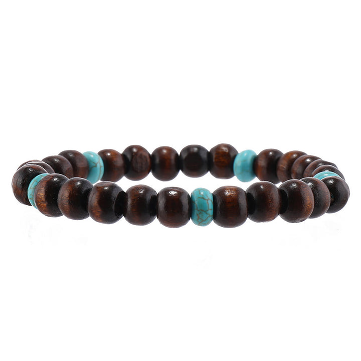 Bracelets en fil ciré en coquille de noix de coco turquoise tortue Olivenorma