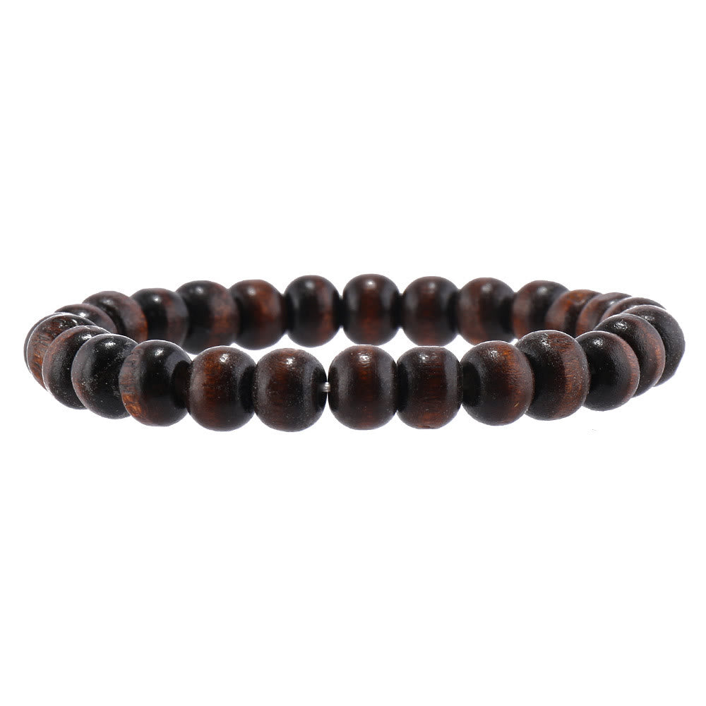 Ensemble de bracelets en perles de bois et plumes turquoise Olivenorma