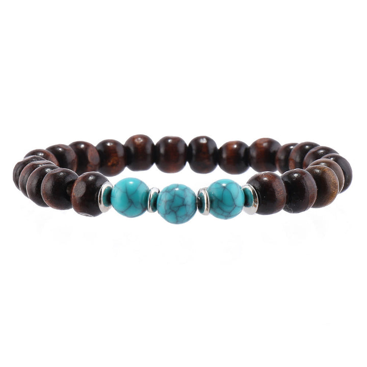 Lot de 5 bracelets de protection contre le mauvais œil en perles turquoise Olivenorma