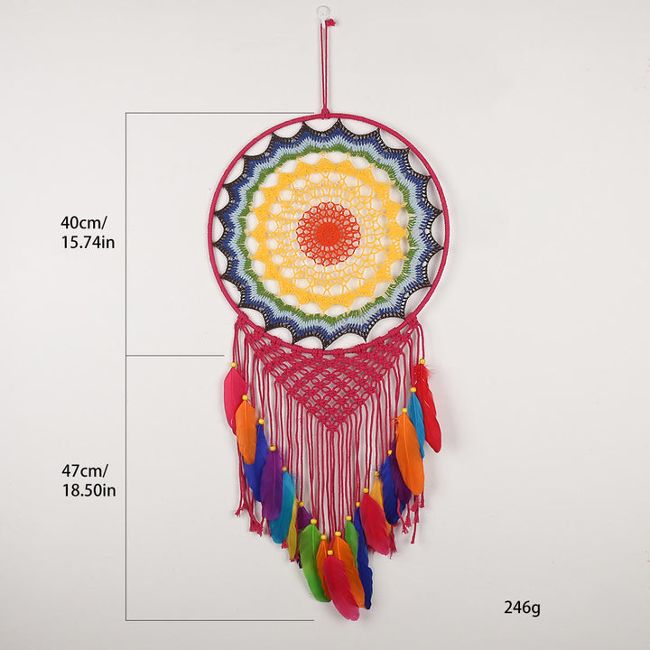 Attrape-rêves tissé à la main bohème à motifs multiples Olivenorma