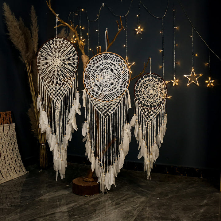 Attrape-rêves tissé à la main bohème à motifs multiples Olivenorma