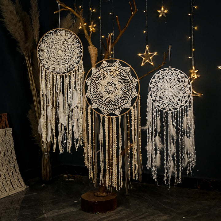 Attrape-rêves tissé à la main bohème à motifs multiples Olivenorma