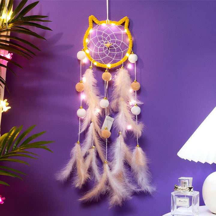 Carillon éolien en forme de chat mignon Olivenorma - Attrape-rêves