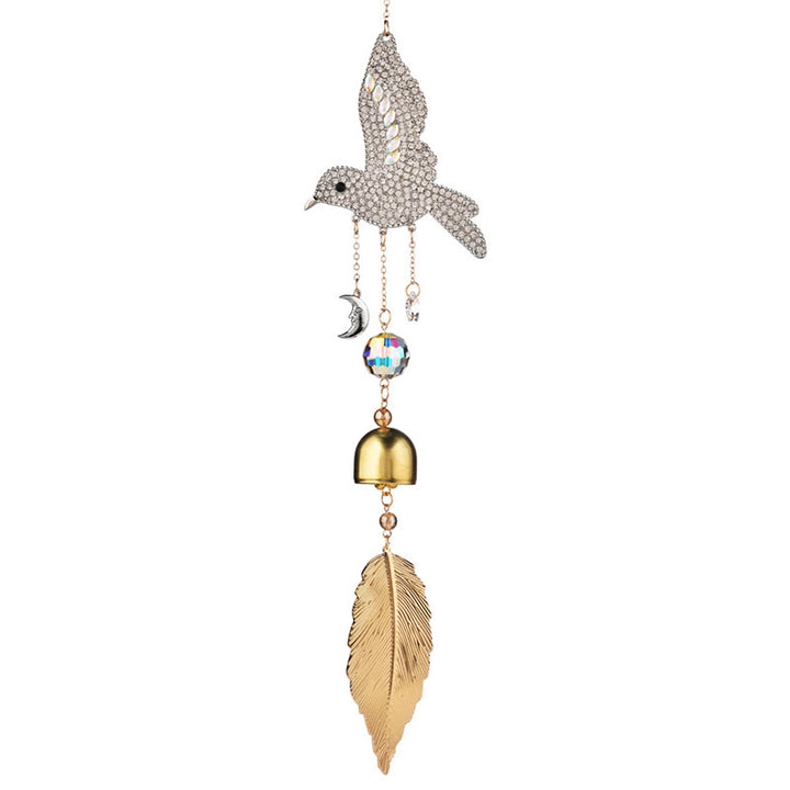 Carillon éolien attrape-soleil en cristal à prisme colibri Olivenorma
