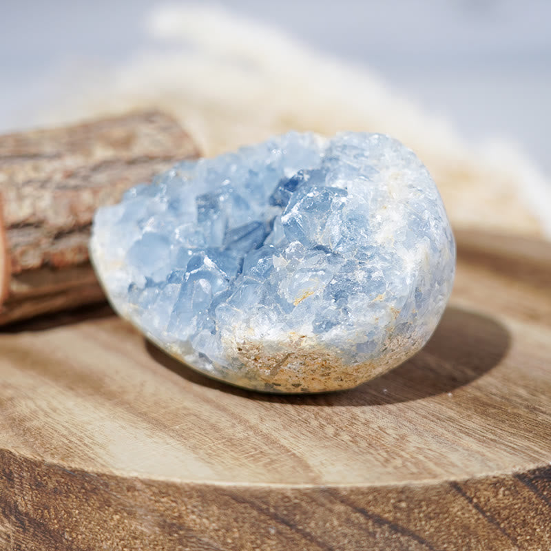 Cristal de guérison naturel Olivenorma Géode de célestine brute - image 3