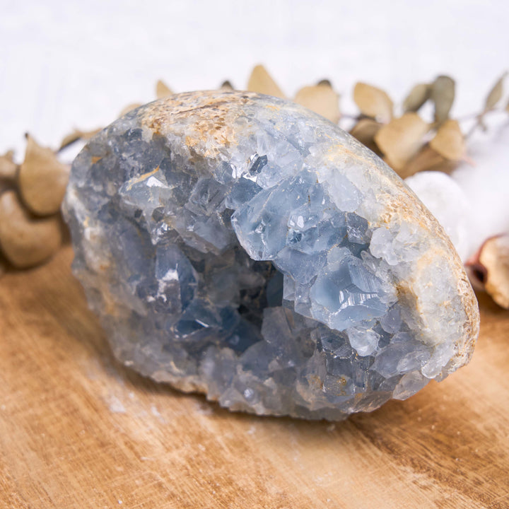 Cristal de guérison naturel Olivenorma Géode de célestine brute - image 7