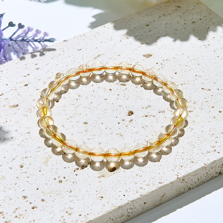 Bracelet Olivenorma en perles de citrine naturelle 6/10 mm