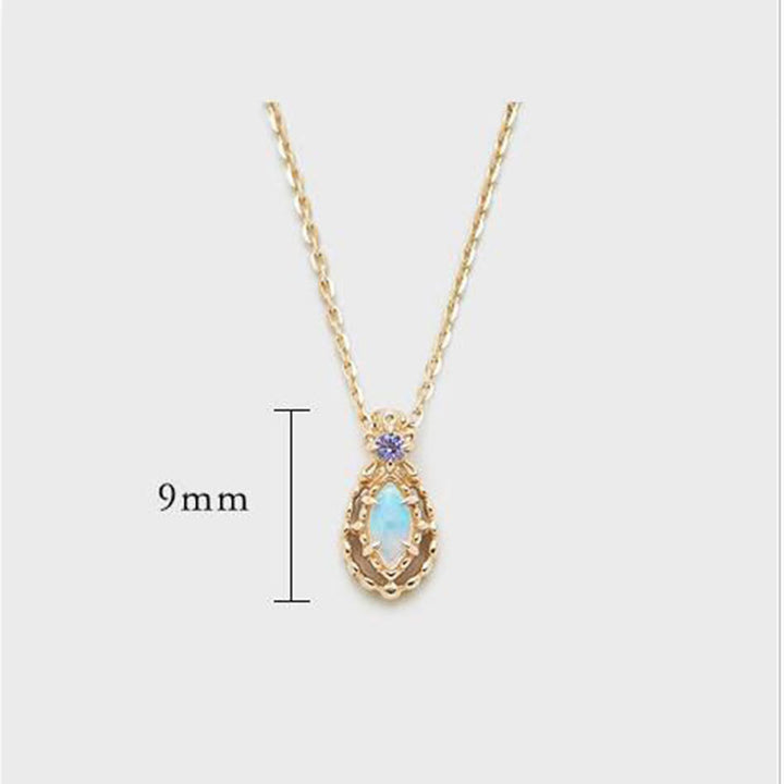 Ensemble de bijoux en pierres précieuses avec collier, bague et boucles d'oreilles en opale Olivenorma
