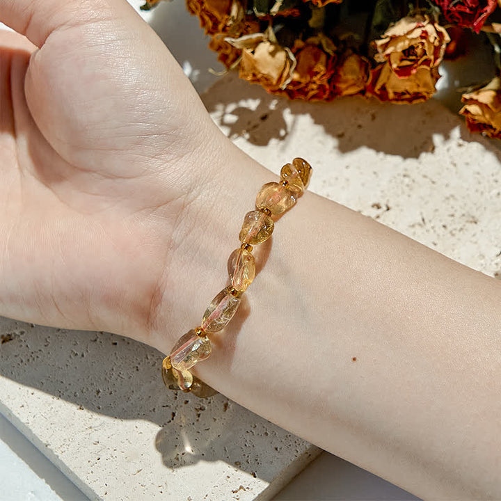 Bracelet en perles de citrine naturelle Olivenorma