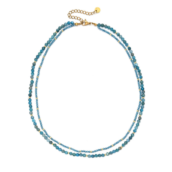 Collier ras du cou en cristal et pierres précieuses à facettes Olivenorma Boho