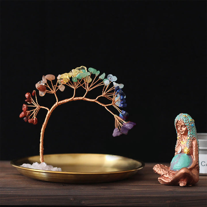 Porte-encens en forme de statue de mère en forme de chakra Feng-Shui-Shu d'Olivenorma