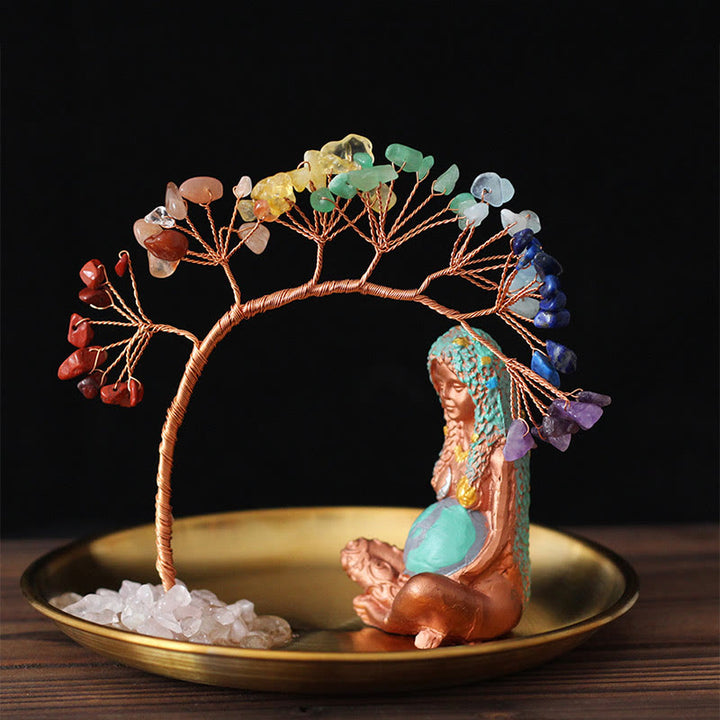 Porte-encens en forme de statue de mère en forme de chakra Feng-Shui-Shu d'Olivenorma