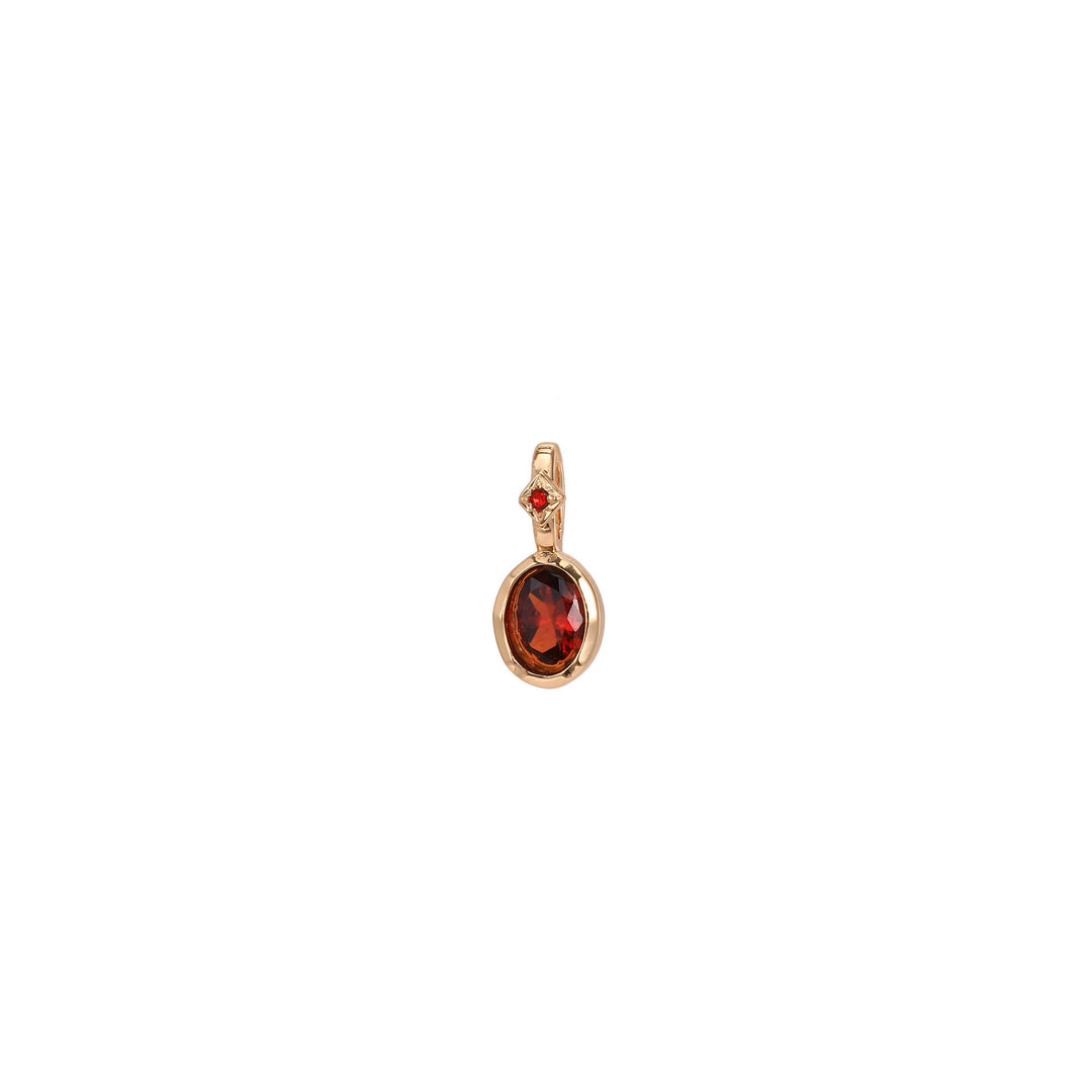 Collier avec pendentif en pierre de naissance Olivenorma et pierres précieuses en cristal naturel