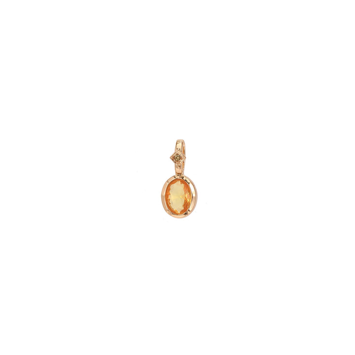 Collier avec pendentif en pierre de naissance Olivenorma et pierres précieuses en cristal naturel