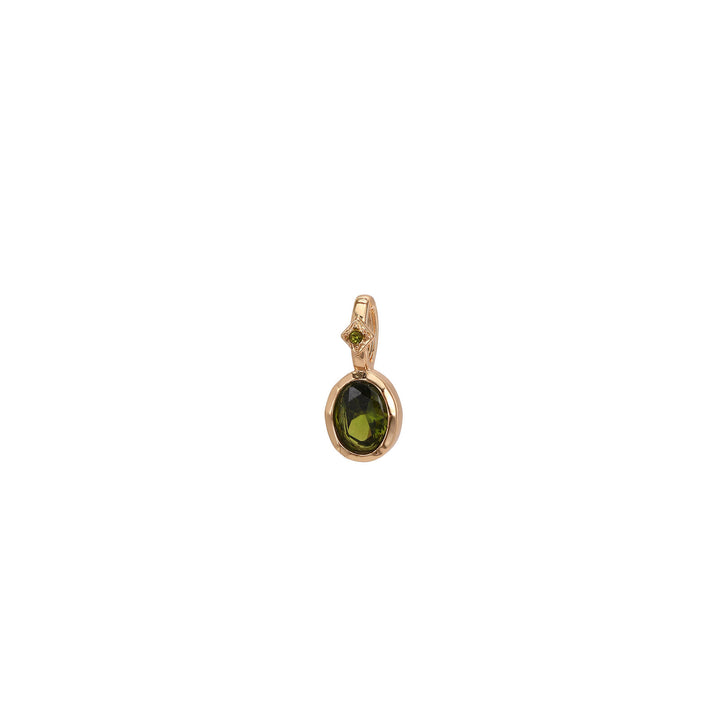 Collier avec pendentif en pierre de naissance Olivenorma et pierres précieuses en cristal naturel