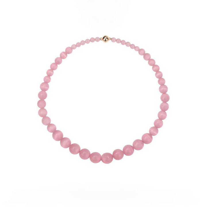 Collier ras du cou en perles avec pierre œil de chat Olivenorma Boho