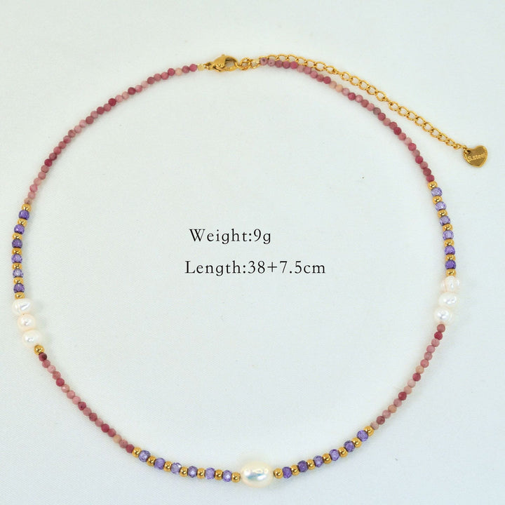 Collier plaqué or 14 carats avec améthyste naturelle Olivenorma