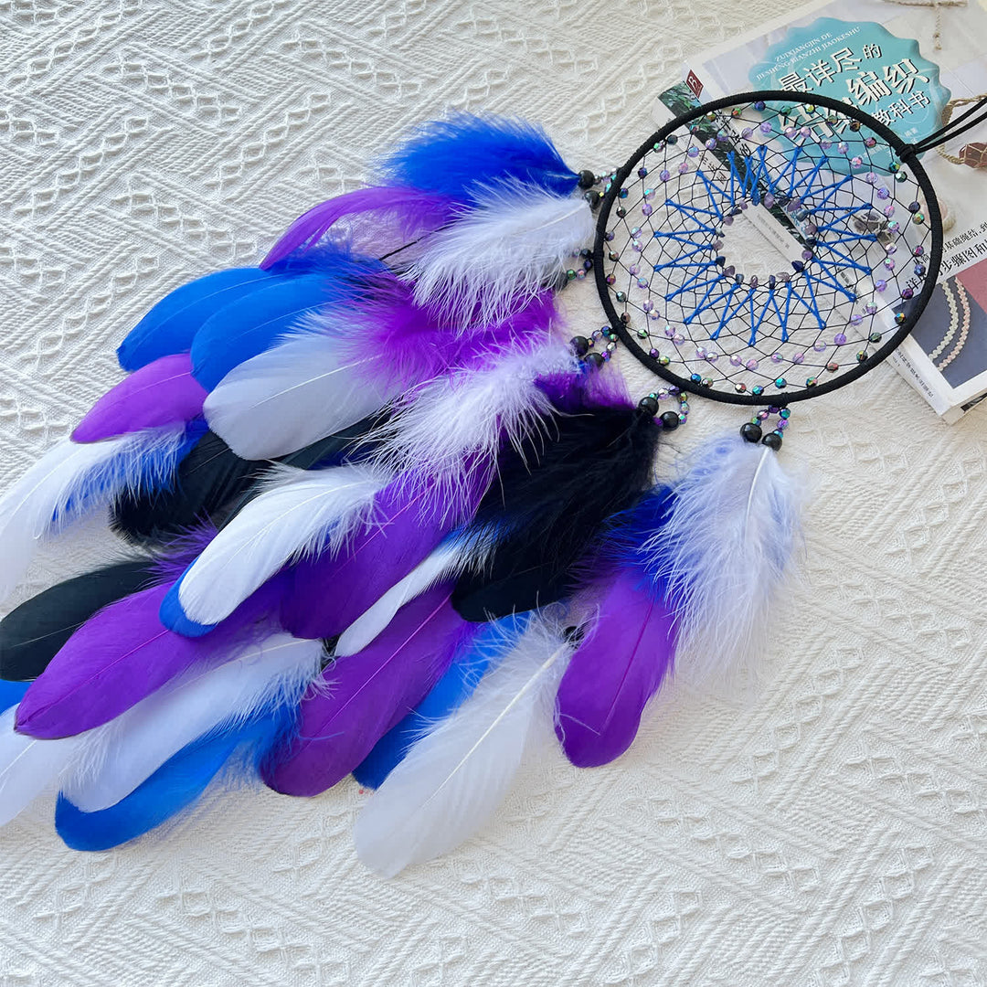 Perles d'améthyste Olivenorma Attrape-rêves bleu violet