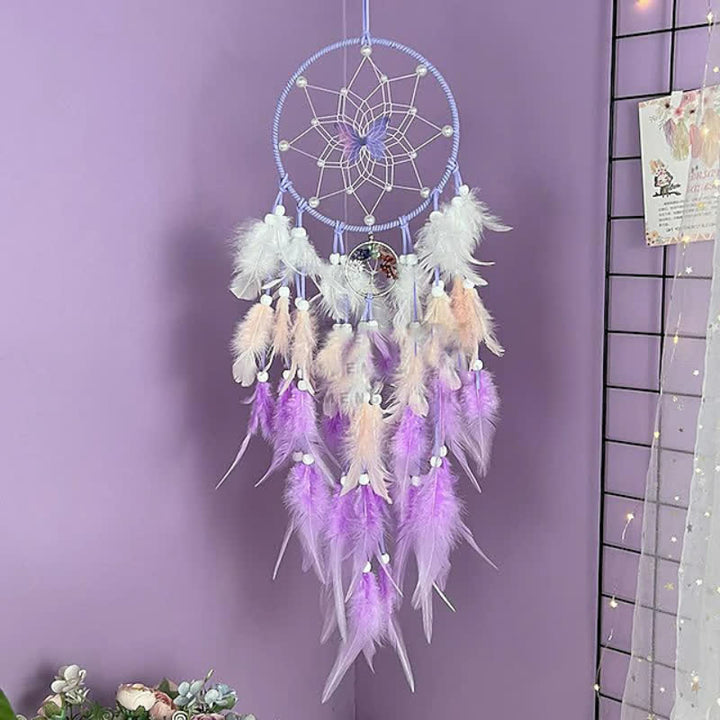 Pendentif Papillon Arbre de Vie Chakra Olivenorma Attrape-rêves
